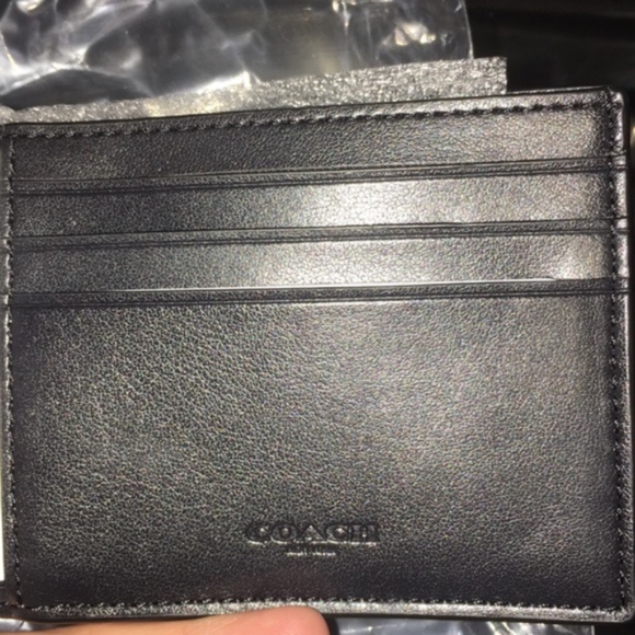 Coach Men's Varsity Stripe Slim Billfold Wallet - Picture 2 of 8